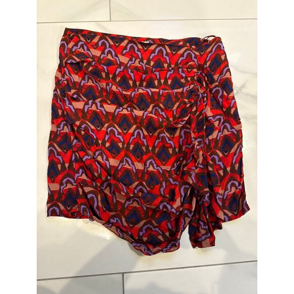 Anthropologie Dolan Left Coast Collection Ruched Ruffle Mini Skirt Sz M - Picture 1 of 8